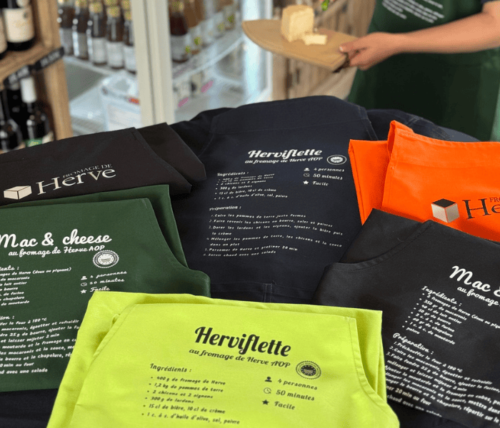Nouveaux tabliers du fromage de Herve